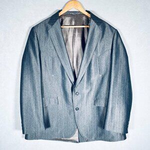 Vintage Circle S Western Blazer Mens 46R Gray Stretch Sport Coat Cowboy Jacket
